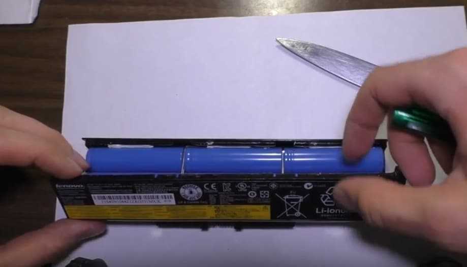 Как разобрать аккумулятор ноутбука