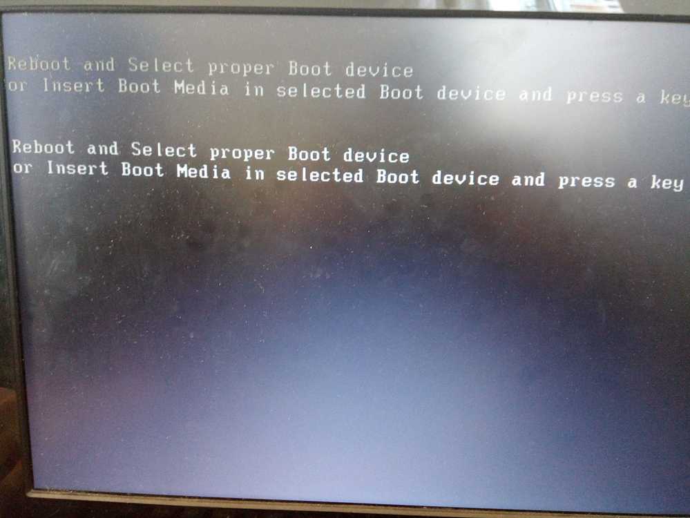 Reboot and select proper boot device or insert boot media in selected… в windows 10, 8, 7, xp. что делать?