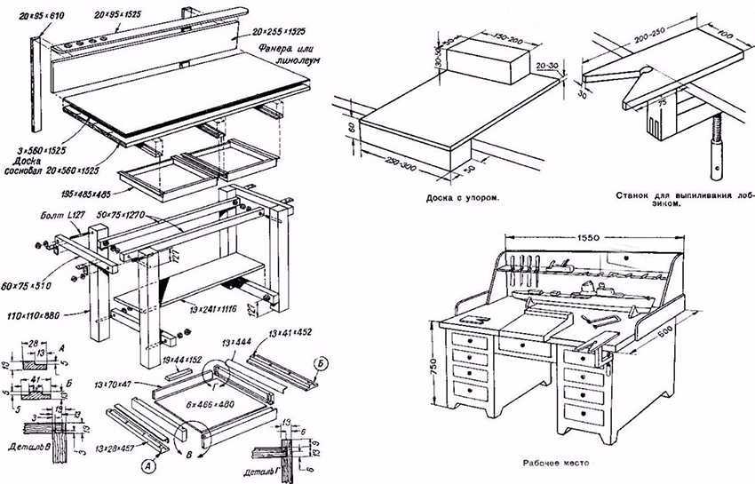 Удобный швейный стол: идеи, чертежи, нюансы обустройства