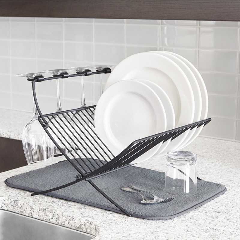 Кухонная сушилка для посуды в шкаф: 115+ (фото) как установить?